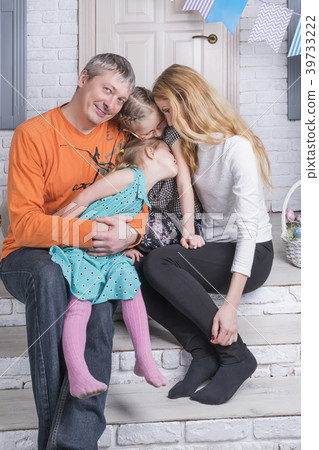 Portrait of a hugging family 39733222