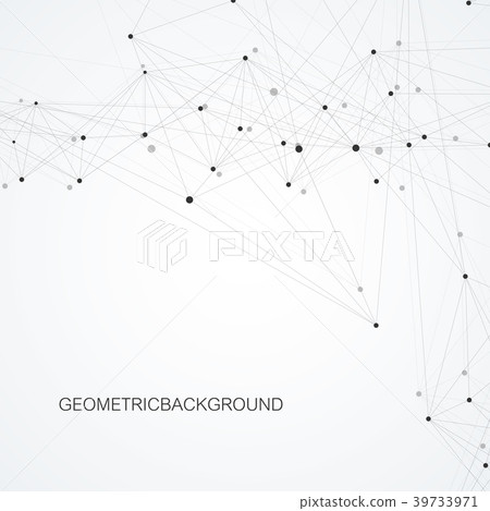 Geometric graphic background molecule and Geometric graphic background molecule and 39733971