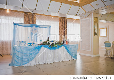 The Banquet hall for weddings is decorated The Banquet hall for weddings is decorated 39734104