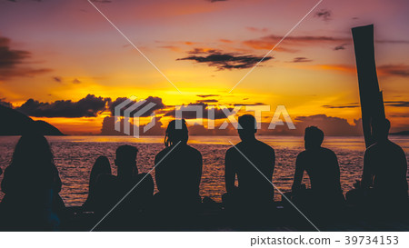 Travelers, Divers chilling at the Pier on Sunset 39734153
