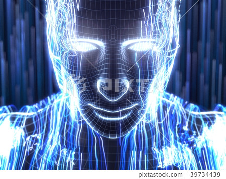 artificial intelligence concept with virtual human artificial intelligence concept with virtual human 39734439