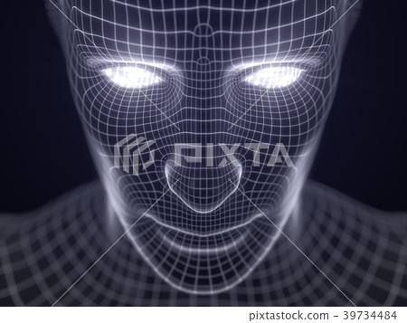 artificial intelligence concept with virtual human artificial intelligence concept with virtual human 39734484