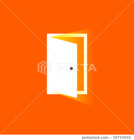 Open door icon in trendy flat style. - Stock Illustration [39734850 ...