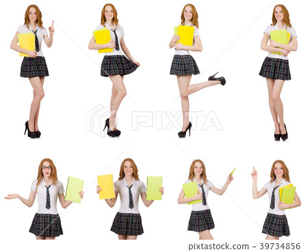 Young student isolated on the white Young student isolated on the white 39734856