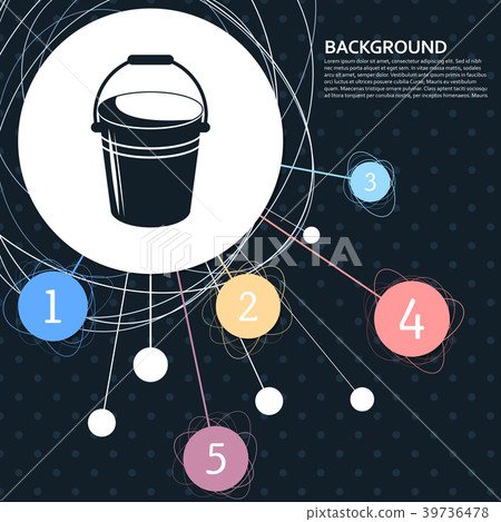Bucket icon with the background to the point and w 39736478