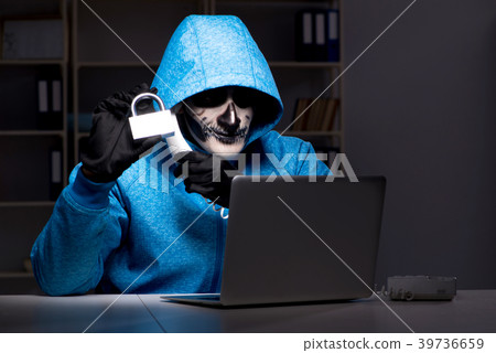 Scary hacker hacking security firewall late in Scary hacker hacking security firewall late in 39736659