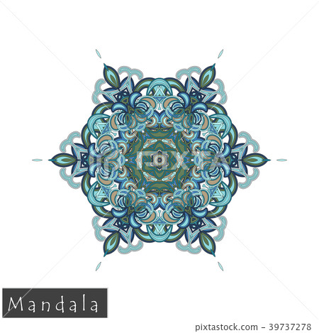 Floral symmetrical geometrical vector symbol. Floral symmetrical geometrical vector symbol. 39737278