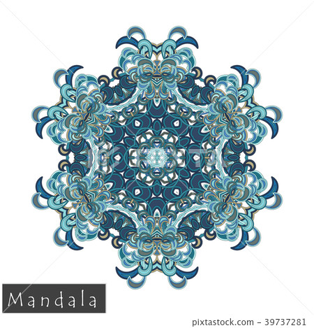 Floral symmetrical geometrical vector symbol. Floral symmetrical geometrical vector symbol. 39737281