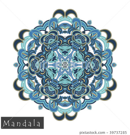 Floral symmetrical geometrical vector symbol. Floral symmetrical geometrical vector symbol. 39737285