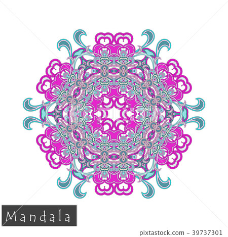 Floral symmetrical geometrical vector symbol. 39737301