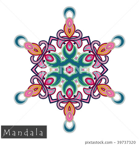 Floral symmetrical geometrical vector symbol. Floral symmetrical geometrical vector symbol. 39737320