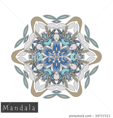 Floral symmetrical geometrical vector symbol. Floral symmetrical geometrical vector symbol. 39737321