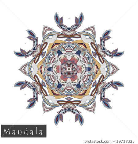 Floral symmetrical geometrical vector symbol. 39737323