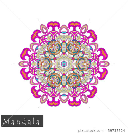 Floral symmetrical geometrical vector symbol. 39737324