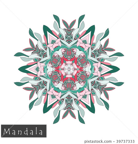 Floral symmetrical geometrical vector symbol. 39737333