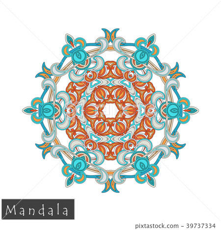 Floral symmetrical geometrical vector symbol. Floral symmetrical geometrical vector symbol. 39737334