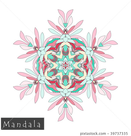 Floral symmetrical geometrical vector symbol. 39737335