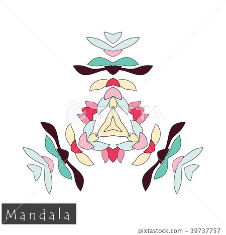 Floral symmetrical geometrical vector symbol. 39737757