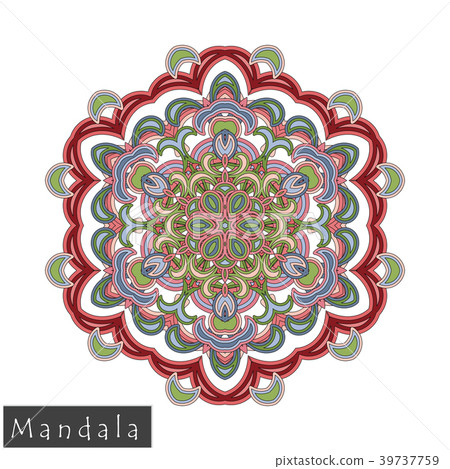 Floral symmetrical geometrical vector symbol. 39737759