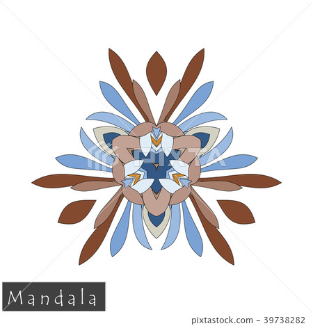 Floral symmetrical geometrical vector symbol. 39738282