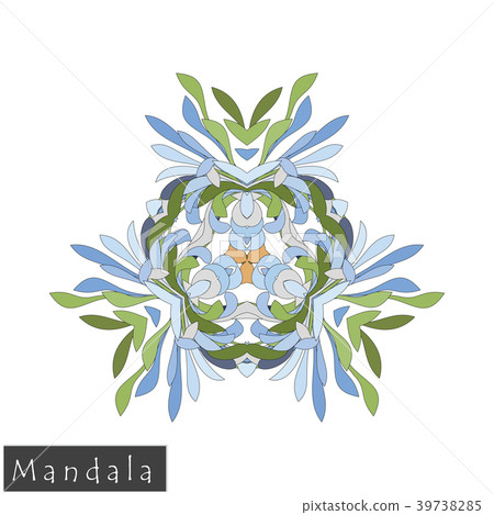 Floral symmetrical geometrical vector symbol. 39738285