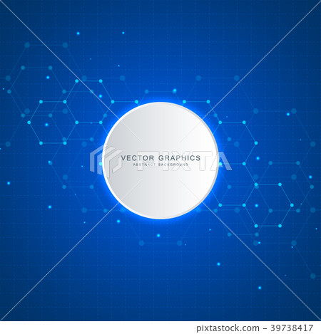 Technology background with hexagons. Molecular 39738417