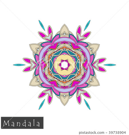 Floral symmetrical geometrical vector symbol. 39738904
