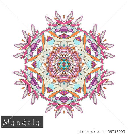 Floral symmetrical geometrical vector symbol. 39738905