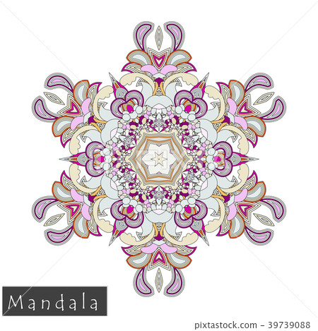 Floral symmetrical geometrical vector symbol. Floral symmetrical geometrical vector symbol. 39739088