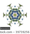 Floral symmetrical geometrical vector symbol. 39739256