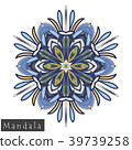 Floral symmetrical geometrical vector symbol. 39739258