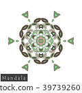 Floral symmetrical geometrical vector symbol. 39739260