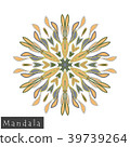 Floral symmetrical geometrical vector symbol. 39739264