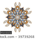 Floral symmetrical geometrical vector symbol. 39739268