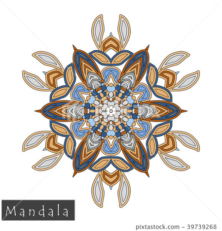 Floral symmetrical geometrical vector symbol. 39739268