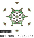 Floral symmetrical geometrical vector symbol. 39739273
