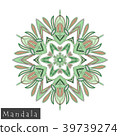 Floral symmetrical geometrical vector symbol. 39739274