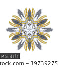 Floral symmetrical geometrical vector symbol. 39739275