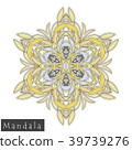 Floral symmetrical geometrical vector symbol. 39739276