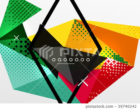 Vector color geometric abstract composition Vector color geometric abstract composition 39740242
