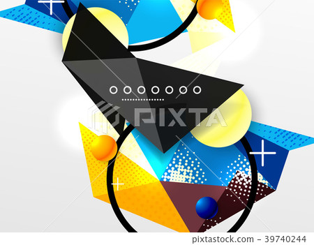 Vector color geometric abstract composition Vector color geometric abstract composition 39740244