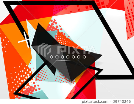 Vector color geometric abstract composition Vector color geometric abstract composition 39740246