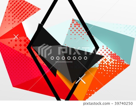 Vector color geometric abstract composition 39740250
