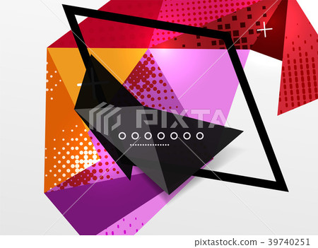 Vector color geometric abstract composition Vector color geometric abstract composition 39740251