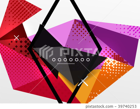 Vector color geometric abstract composition Vector color geometric abstract composition 39740253