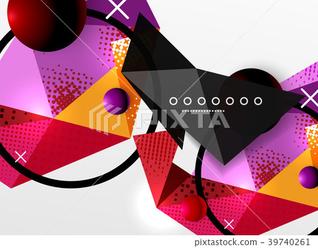 Vector color geometric abstract composition Vector color geometric abstract composition 39740261