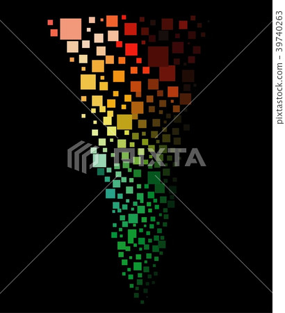 Colorful Mosaic Tornado on a Black Colorful Mosaic Tornado on a Black 39740263