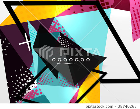 Vector color geometric abstract composition 39740265