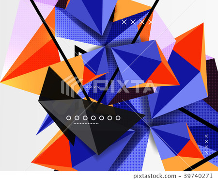 3d polygonal elements abstract background 3d polygonal elements abstract background 39740271
