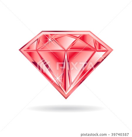 Ruby Gem on White background. Vector graphic 39740387